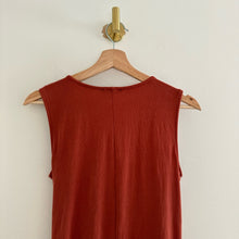 Load image into Gallery viewer, DREW Anthropologie Twist Front Tie Sleeveless Mini Wrap Dress Rust S
