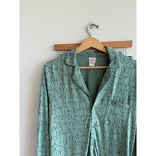 Load image into Gallery viewer, Hanna Andersson Bunny Print Long Sleeve HannaSoft Pajama Set Green XXS
