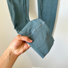 Load image into Gallery viewer, SKIMS Cotton Rib Knit Pull On High Rise Leggings Kyanite Green L NWT

