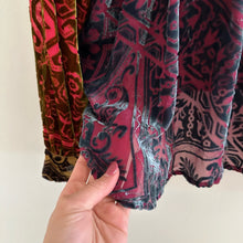 Load image into Gallery viewer, Johnny Was Frida Velvet Patterned Button Down Shirt Red/Yellow M
