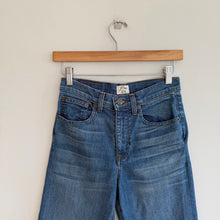 Load image into Gallery viewer, J. Crew Rayner High Rise Raw Hem Denim Wide Leg Jeans Blue 25

