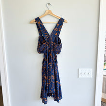 Load image into Gallery viewer, Anthropologie The Piper Bandeau Cutout Mini Sun Dress Blue L
