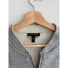 Load image into Gallery viewer, Eileen Fisher Moon Zip Front Brushed Terry Jacket Gray S
