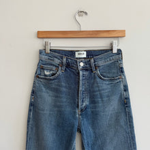 Load image into Gallery viewer, AGOLDE Nico High Rise Distressed Hem Button-Fly Denim Skinny Jeans Blue 25

