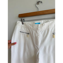 Load image into Gallery viewer, J. McLaughlin Zip Pockets High Rise Straight Leg Casual Pants White 8
