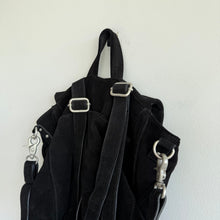 Load image into Gallery viewer, Free People Camilla Suede Leather Convertible Backpack Black
