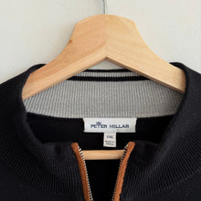 Load image into Gallery viewer, Peter Millar Autumn Crest Quarter Zip Long Sleeve Pullover Sweater Black XXL
