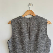 Load image into Gallery viewer, Lela Rose Seamed Full Skirt Sequin Fit &amp; Flare Dress Gray 12 NWT
