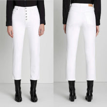 Load image into Gallery viewer, 7 For All Mankind Luxe Vintage High Waist Crop Straight Jeans White 26
