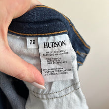Load image into Gallery viewer, Hudson Krista Super Skinny Crop With Release Hem Jeans Blue 29
