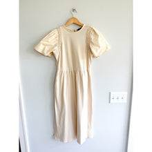 Load image into Gallery viewer, Who What Wear Angel Sleeve Smocked Knit Midi Dress Cream XS
