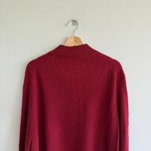 Load image into Gallery viewer, Peter Millar 100% Cashmere Ribbed Knit Mock Neck 1/4 Zip Pullover Sweater Red XL
