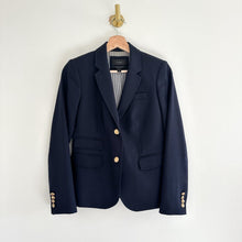 Load image into Gallery viewer, J. Crew Schoolboy Classic Wool Notch-Lapel Blazer Navy Blue 0
