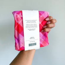 Load image into Gallery viewer, Baggu Big Star Plaid Oversized Reusable Shopping Tote Bag Pink Star Plaid NWT
