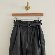 Load image into Gallery viewer, Lovers And Friends Zeal Leather High Rise Belted Paperbag Pants Black S
