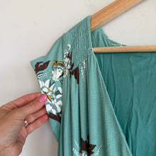 Load image into Gallery viewer, Free People All I Got Floral Printed Tiered Silhouette Maxi Dress Turquoise 4

