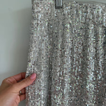 Load image into Gallery viewer, Black Label By Chico's Sequin Pull-On Wide Leg Pajama Pants Perfect Beige 12 NWT
