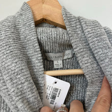 Load image into Gallery viewer, Allison Joy Shannon Cutout Cold Shoulder Cowl Neck Sweatshirt Heather Grey L NWT
