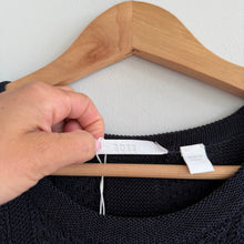 Load image into Gallery viewer, Hugo Boss Frizana Fitted Knit Jumper Short Sleeve Crewneck Dress Black M NWT
