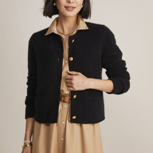 Load image into Gallery viewer, Vineyard Vines Plush Cardigan Wool-Cashmere Blend Button Front Sweater Black M
