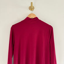 Load image into Gallery viewer, Eileen Fisher Stretch-Jersey Mock-Neck Dress Roseberry Red M
