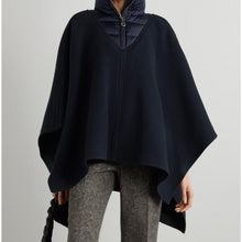 Load image into Gallery viewer, Chloé Quilted Shell-Paneled Wool-Blend Poncho Coat
