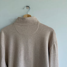 Load image into Gallery viewer, Vineyard Vines Saltwater Quarter Zip Mock Neck Pullover Sweater Tan Cream XL
