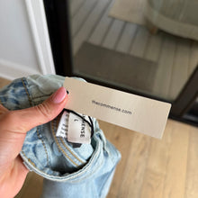 Load image into Gallery viewer, Commense Asymmetric Waist Wide-Leg Jeans Light Wash L NWT
