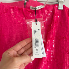 Load image into Gallery viewer, Alice + Olivia Rubi Sequin Embellished Micro Skirt Wild Pink 12 NWT
