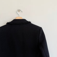 Load image into Gallery viewer, Mango MNG Quintin Tweed Double Breasted Pearl Button Jacket Black M
