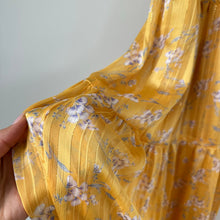 Load image into Gallery viewer, Sabina Musayev Donolita Sleeveless Floral Pleated Halter Maxi Dress Yellow M NWT
