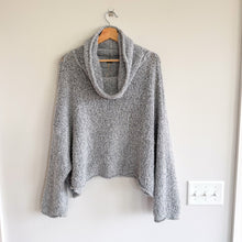 Load image into Gallery viewer, Free People Bff Loopy-Knit Cowl Neck Pullover Sweater Gray S
