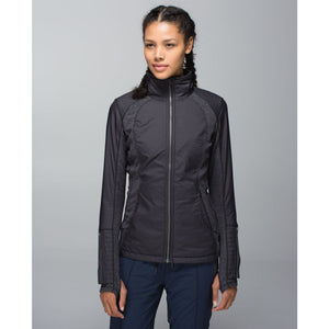 Lululemon Rebel Runner Jacket in Black / Wee Stripe Black Heathered Black 4