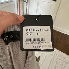 Load image into Gallery viewer, ST. JOHN Collection Suede Front Zip Sheath Knee Length Dress Dark Mint 12
