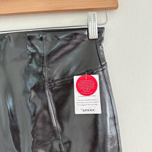 Load image into Gallery viewer, NWT Spanx Faux Patent Leather High Rise Pull On Leggings Black XS
