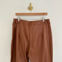 Load image into Gallery viewer, Commando Faux Leather 7/8 High Rise Casual Trouser Pants Cocoa Brown L
