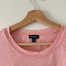 Load image into Gallery viewer, Splendid Striped Crew Neck Short Sleeve T-Shirt Red/White L
