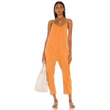 Load image into Gallery viewer, FP Movement Hot Shot Sleeveless Wide Leg Jumpsuit Orange XS
