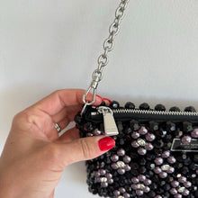 Load image into Gallery viewer, Kate Spade Purl Flower Beaded Purl Mini Shoulder Bag Black NWT
