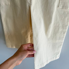 Load image into Gallery viewer, Böhme Khloe Denim Front Slit Cargo Pockets Midi Skirt Cream S NWT
