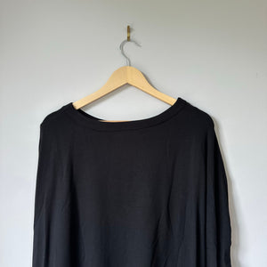Kal Rieman Cape Sweatshirt Boat Neck Pullover Black L NWT