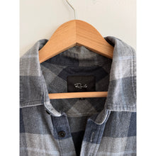 Load image into Gallery viewer, Rails Sussex Plaid Royal Sable Melange Long Sleeve Button Up Shirt Gray Blue L
