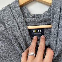Load image into Gallery viewer, Anthropologie Maeve Cowl Neck Knit Long Pullover Sweater Top Heather Grey
