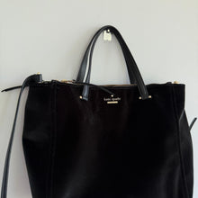 Load image into Gallery viewer, Kate Spade Dawn Place Velvet Kona Satchel Crossbody Bag Black
