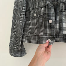 Load image into Gallery viewer, Adriano Goldschmied Evonne Houndstooth Cropped Button Front Jacket XS
