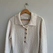 Load image into Gallery viewer, Worth Collective Collared Bell Sleeve Knit Maxi Dress White XL
