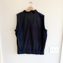 Load image into Gallery viewer, Peter Millar Galway Stretch Loop Terry Quarter-Zip Vest Black XL
