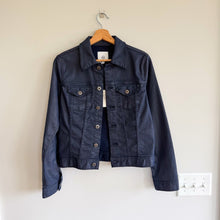 Load image into Gallery viewer, Adriano Goldschmied Robyn Coated Button Front Denim Jacket Blue M NWT
