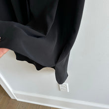 Load image into Gallery viewer, Eileen Fisher Silk Georgette Button Up Shirt Midi Dress Black M
