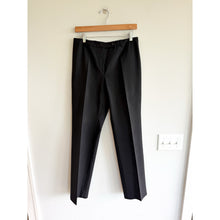 Load image into Gallery viewer, PRADA Vintage Pleated High Rise Straight Leg Trouser Pants Black 46

